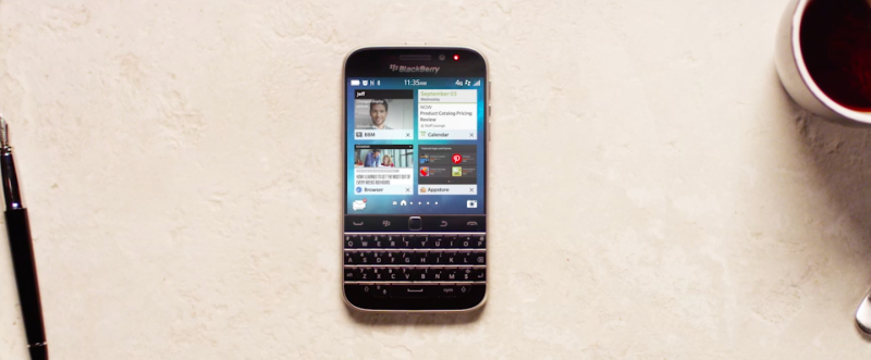 BlackBerry Classic on table