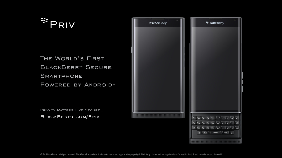 PRIV by BlackBerry powered by Android ad