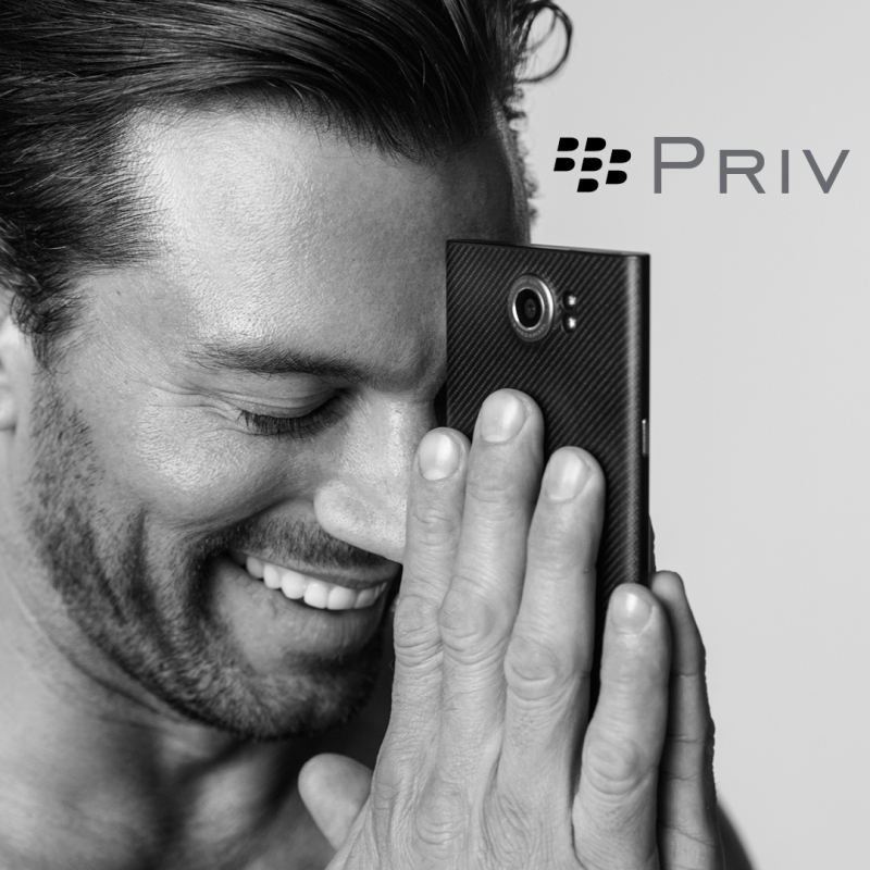 PRIV by BlackBerry privacy on ad image