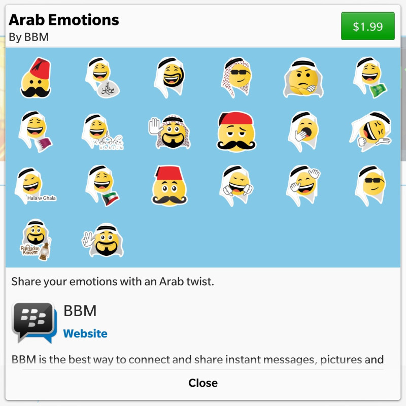 BBM stickers Arab Emotions