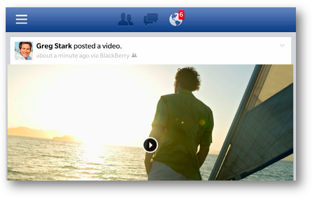 Facebook for BlackBerry 10