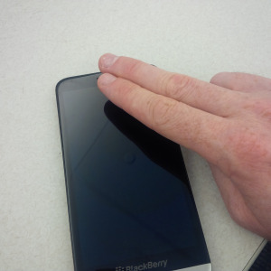 A new two-finger-swipe gesture has been added to BlackBerry OS 10.3