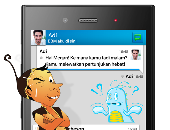 BBM on BlackBerry Z3 features exclusive content for Indonesia