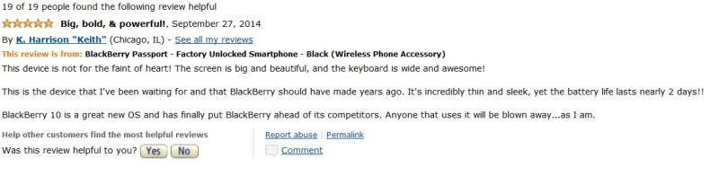 Amazon Passport comment 2