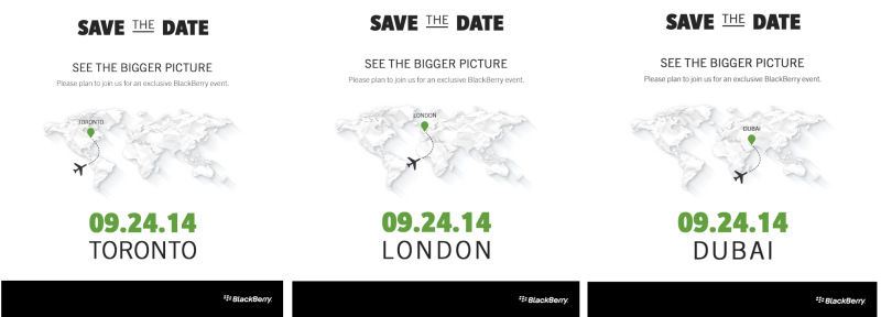 An invite for an exclusive BlackBerry event. See the bigger picture 09.24.14