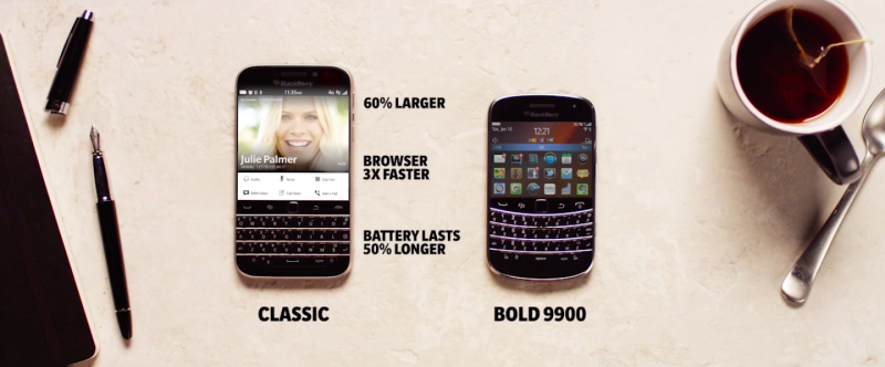 Quick Compare: BlackBerry Classic vs. BlackBerry Bold 9900 (Video)