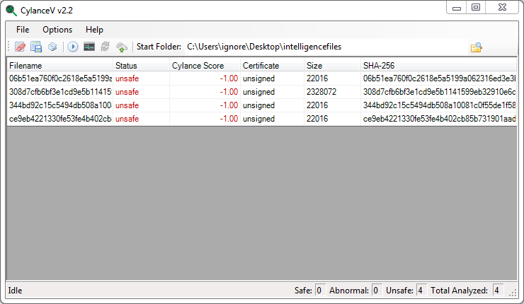 CylanceV detecting the other samples developed by malware author