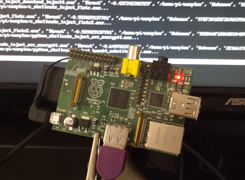 Raspberry Pi running Cylance OEM Engine
