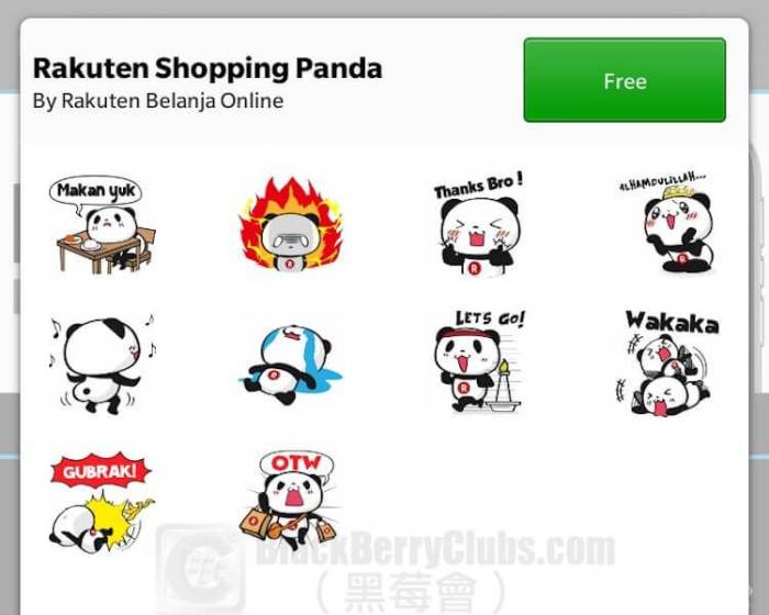 Bbm stickers shop