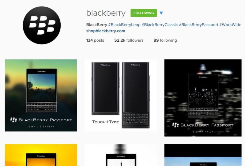BlackBerry Instagram