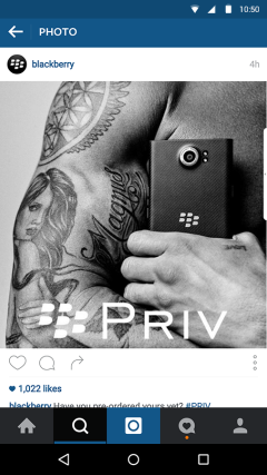 Instagram BlackBerry PRIV