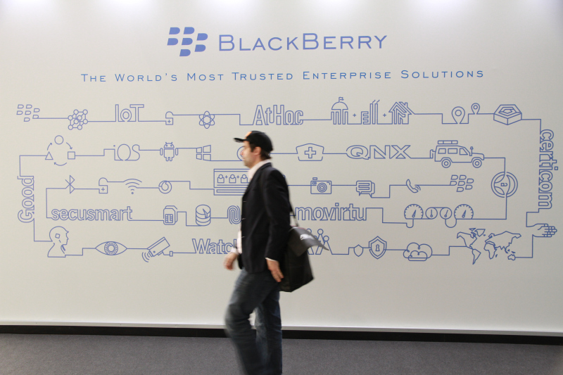 MWC 2016 BlackBerry billboard