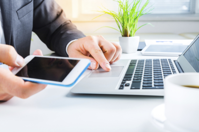 Woman. Female hands on keyboard