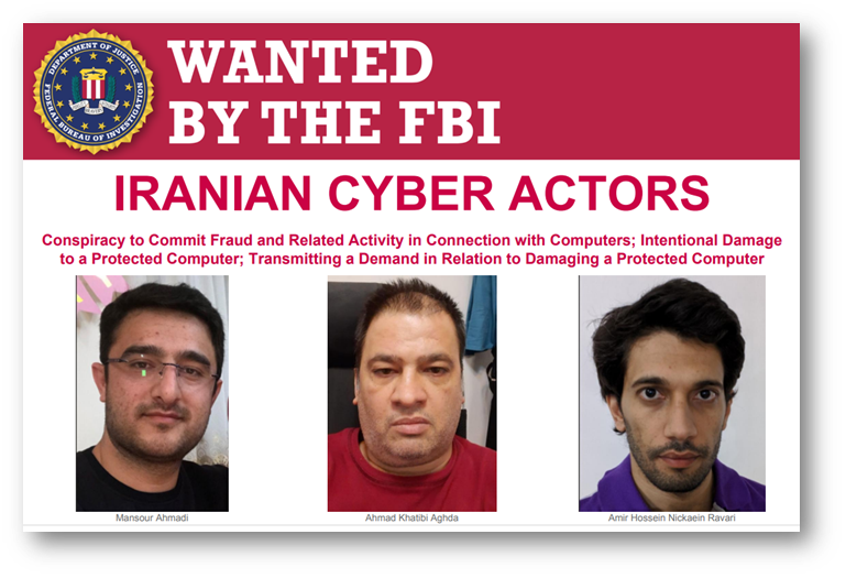 FBI Cyber Most Wanted Iranian Threat Actors